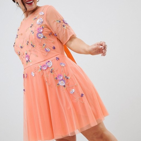 ASOS DESIGN Curve premium embellished tulle dress - Picture 2 of 6